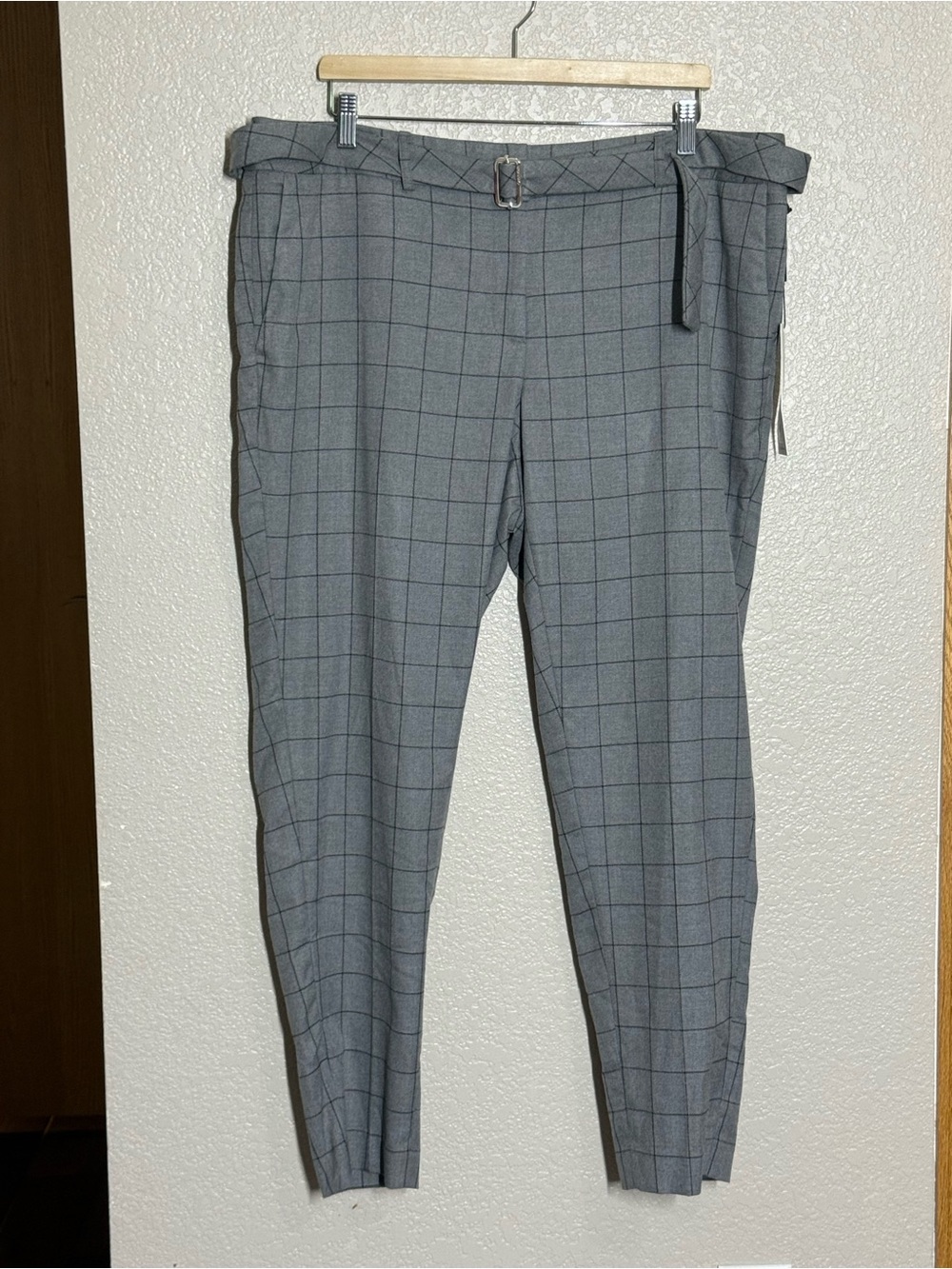 Calvin Klein Modern Plaid Ankle Pants 14W